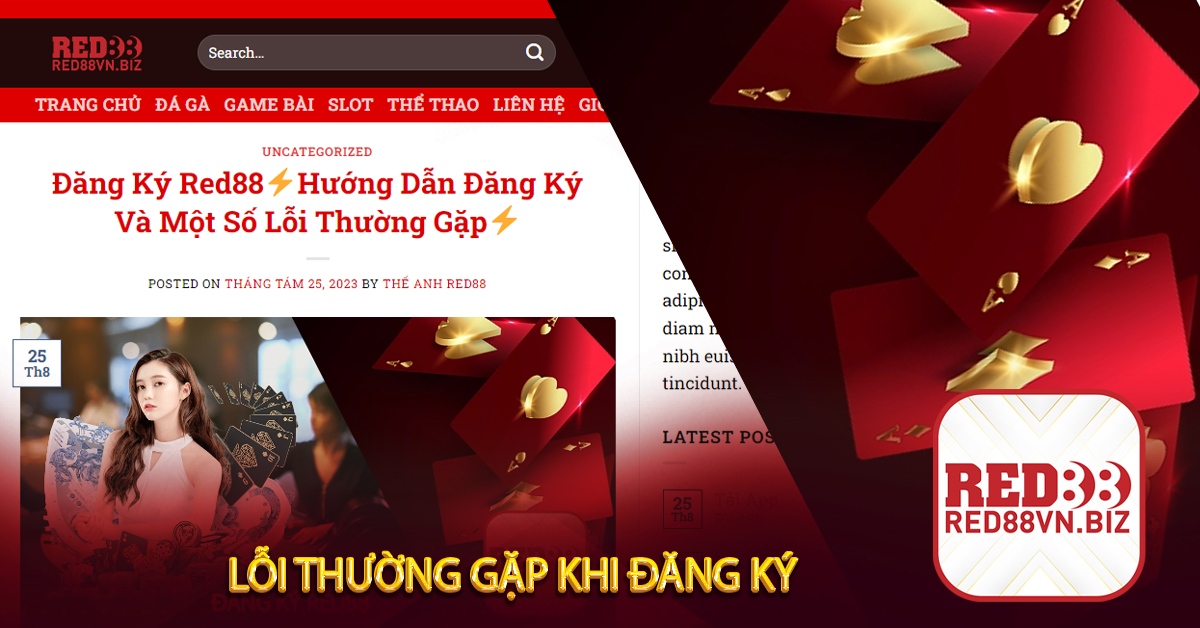 Đăng Ký Red88⚡Hướng Dẫn Đăng Ký Và Lỗi Thường Gặp